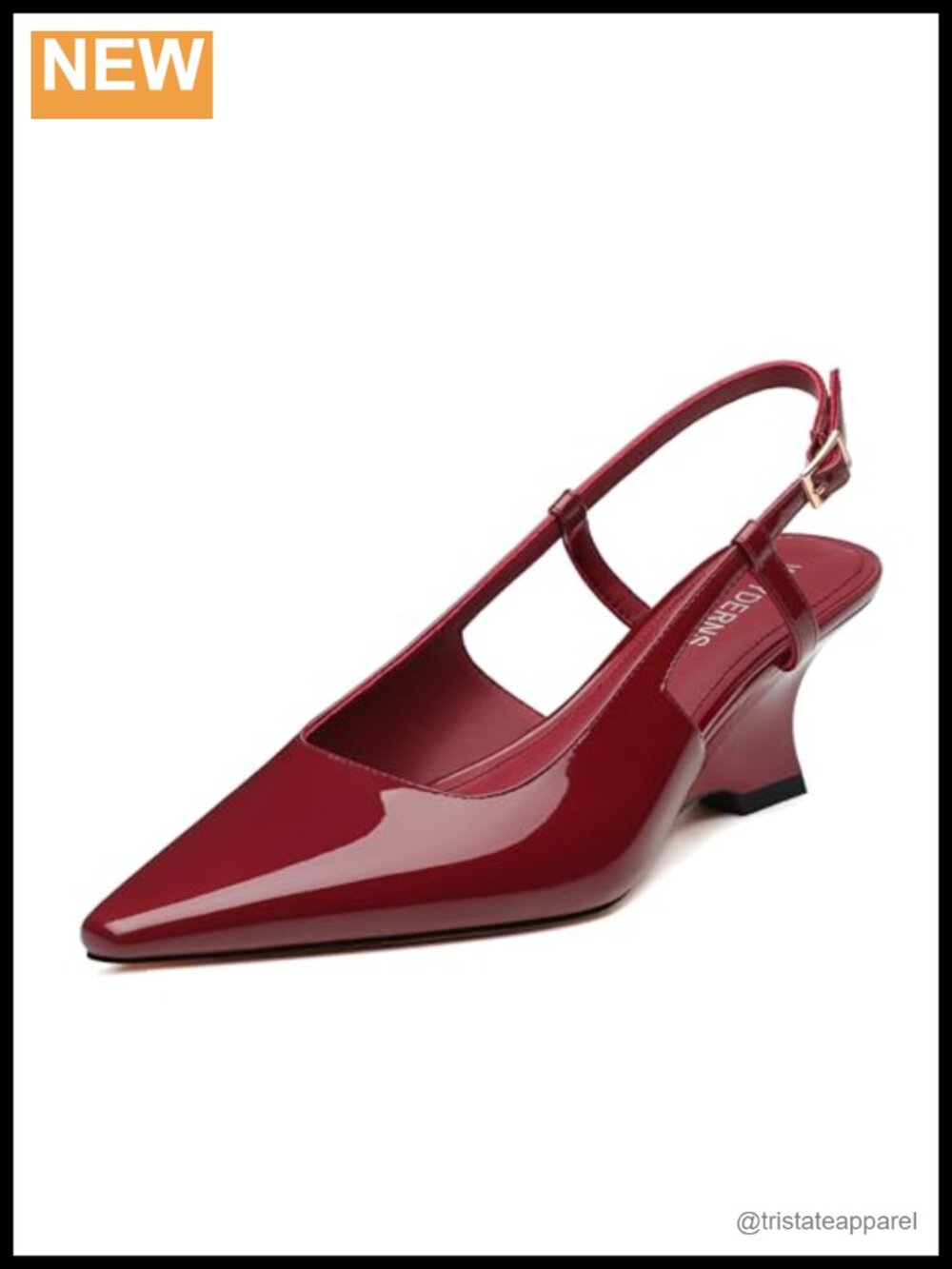 Wedge Heels Slingback Square Toe Pumps 2 Inch Comfort Dress Shoes